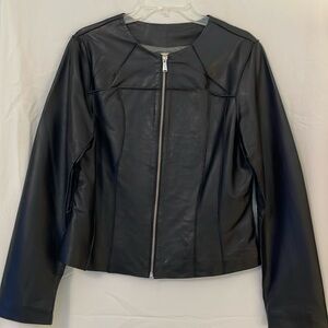 Leather jacket black xl wore 1 time